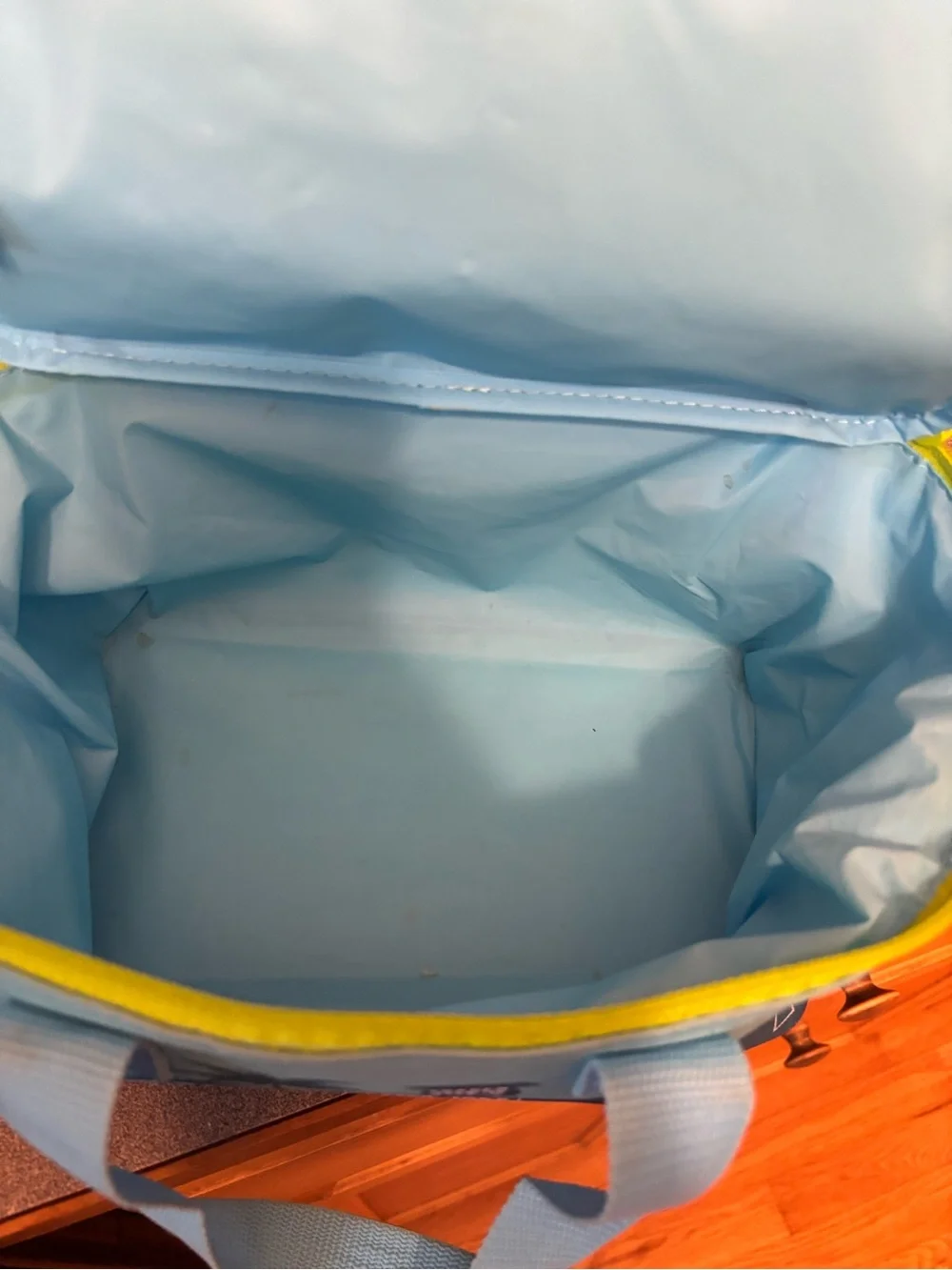 Trader Joe's Blue Insulated Lunch Tote with Lime Zip